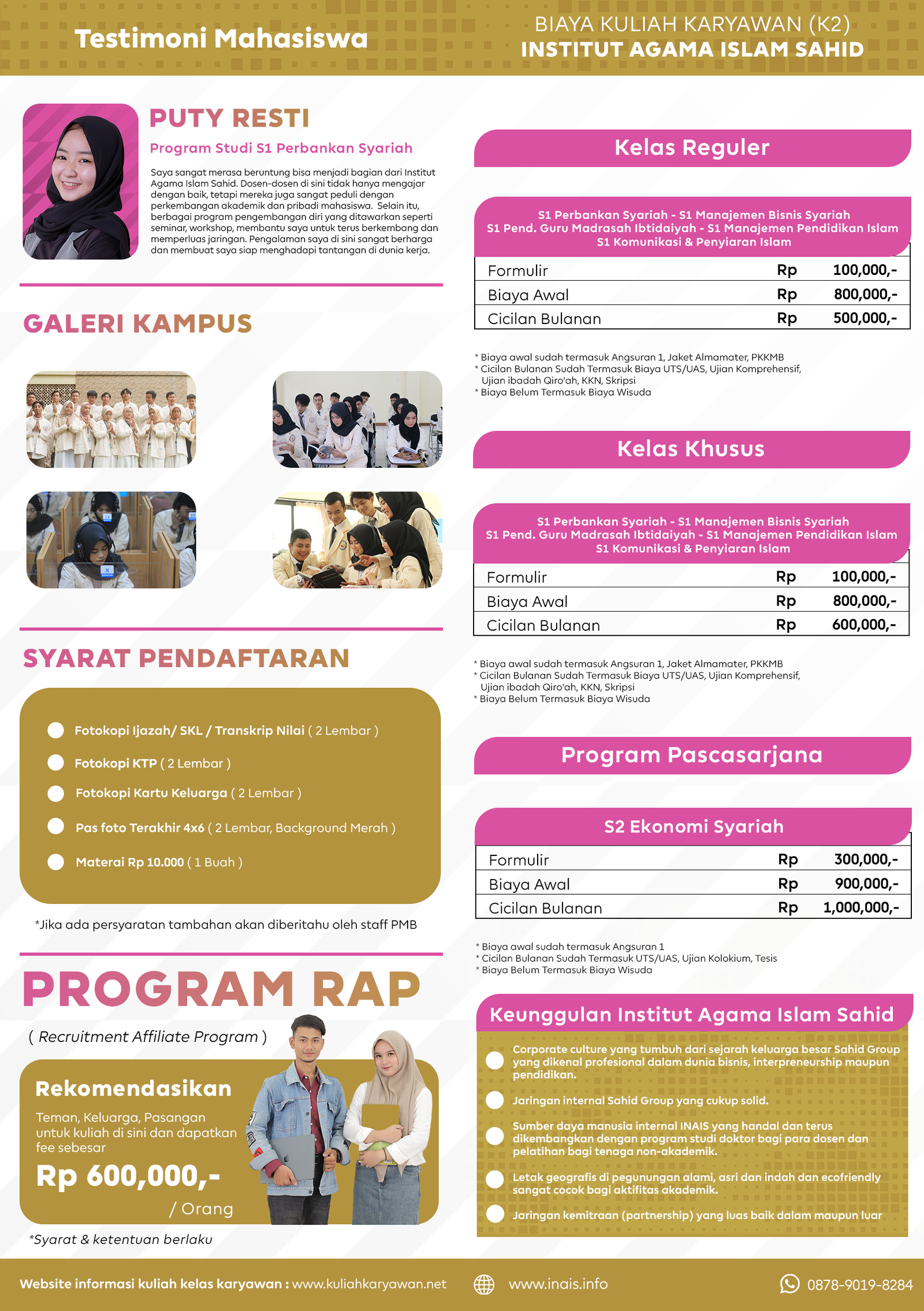 Brosur Institut Agama Islam Sahid Bogor sedang dibuat